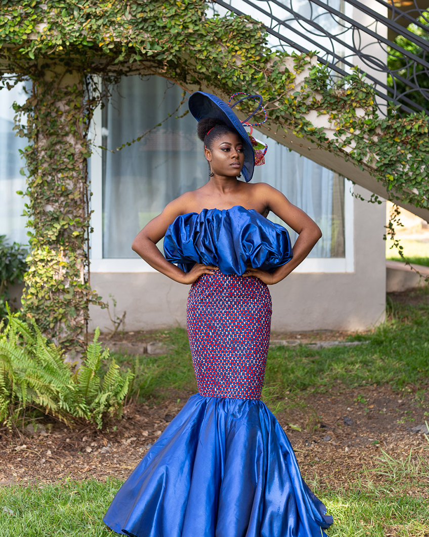 Royal Blue African Print Dress – Mercy Kay